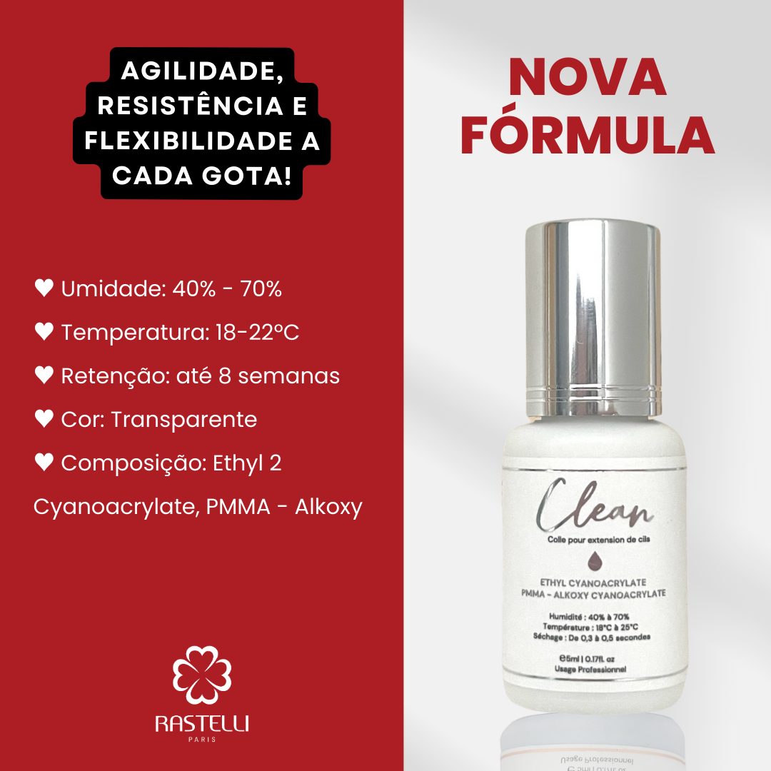 Adesivo clean 0,3 à 0,5s (Transparente)